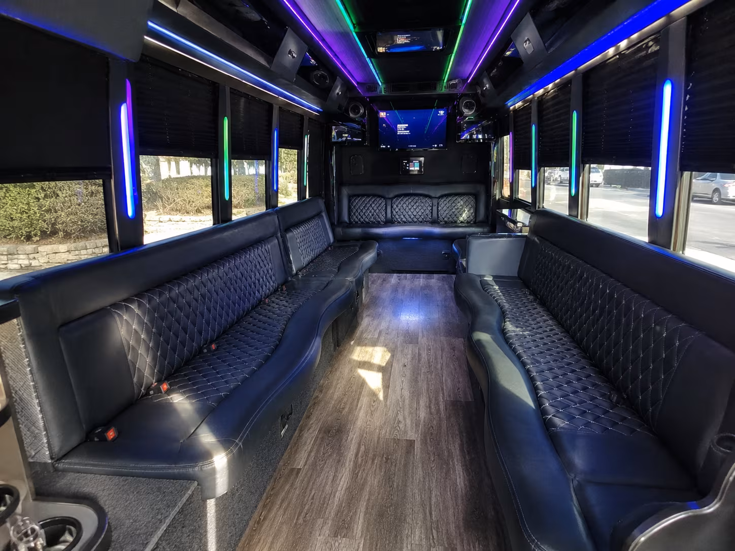 jupiter 15 passenger party bus interior
