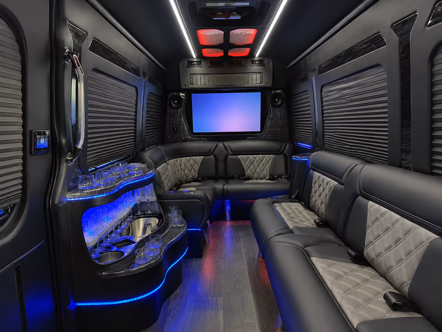 jupiter 40 passenger party bus interior