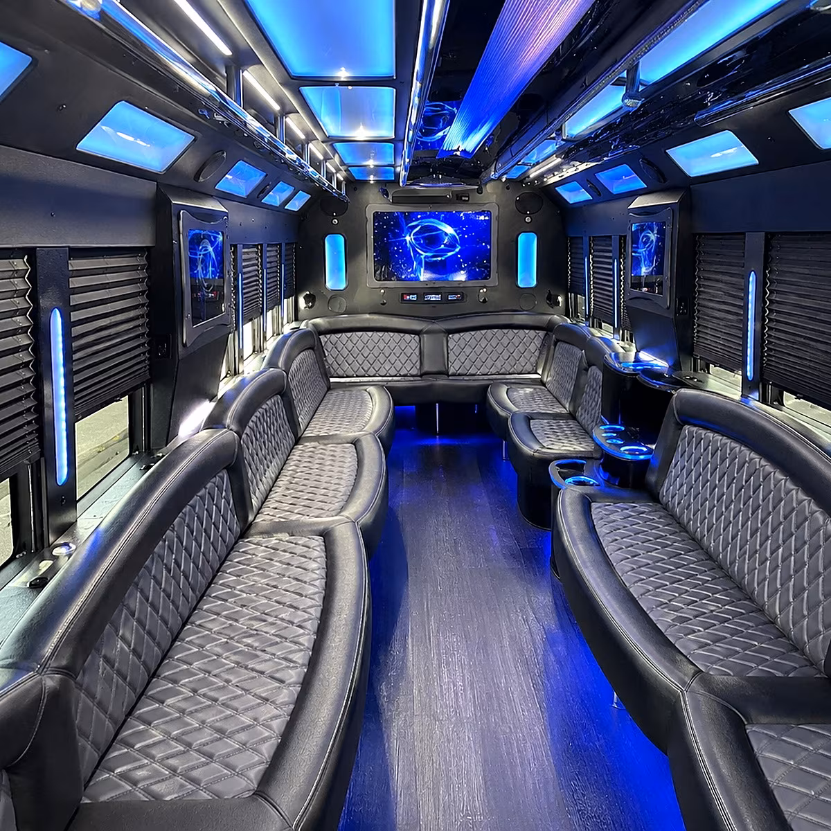 jupiter 50 passenger party bus interior