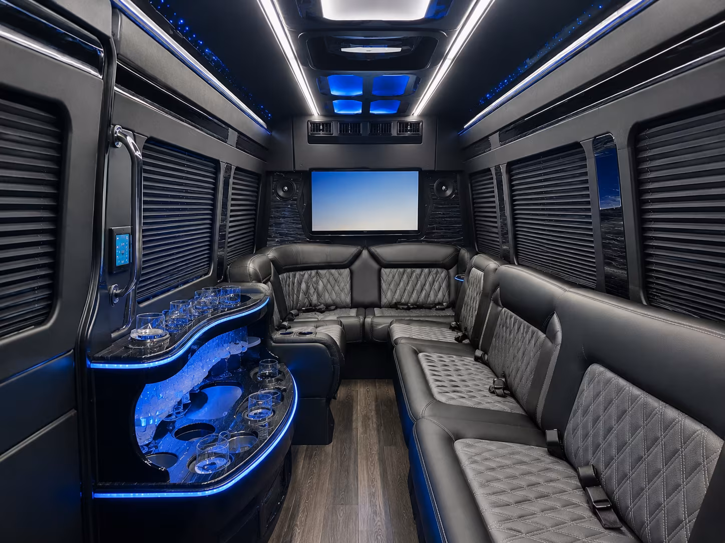 jupiter private event transportation onboard seating
